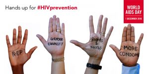 Hands up for HIV prevention